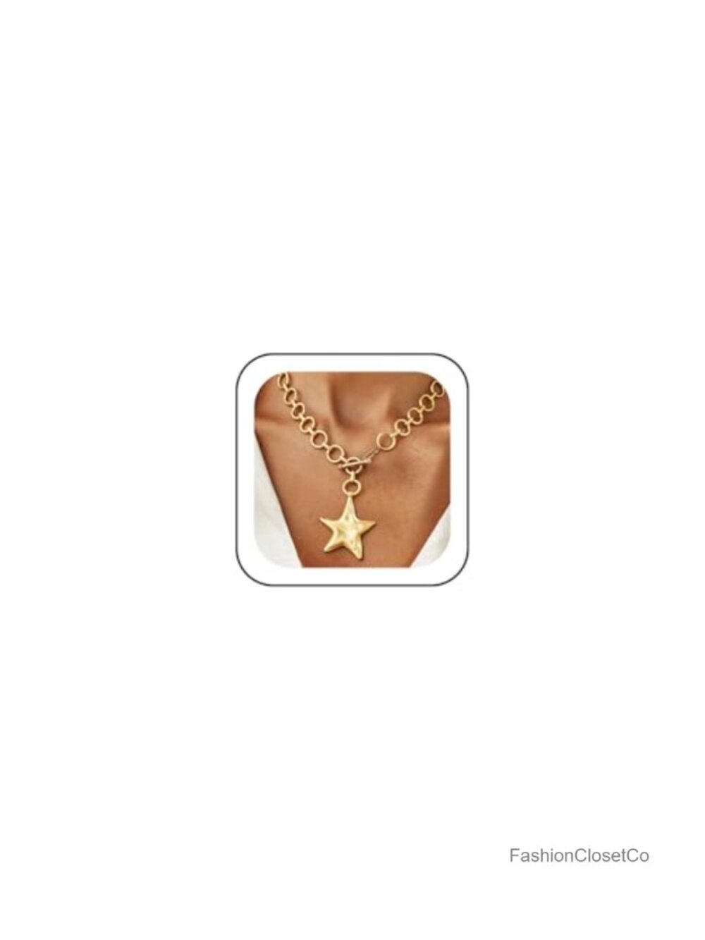 Funky Statement Star Pendant Necklace